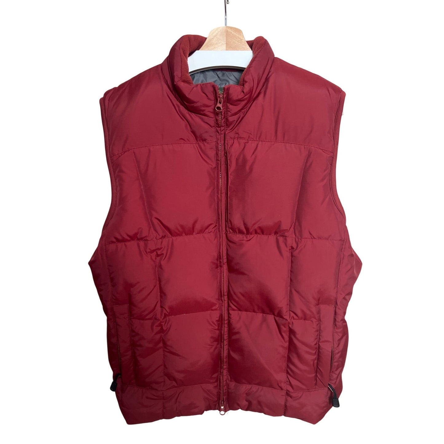 Eddie Bauer Goose Down Puffer Vest Red Mens Size L