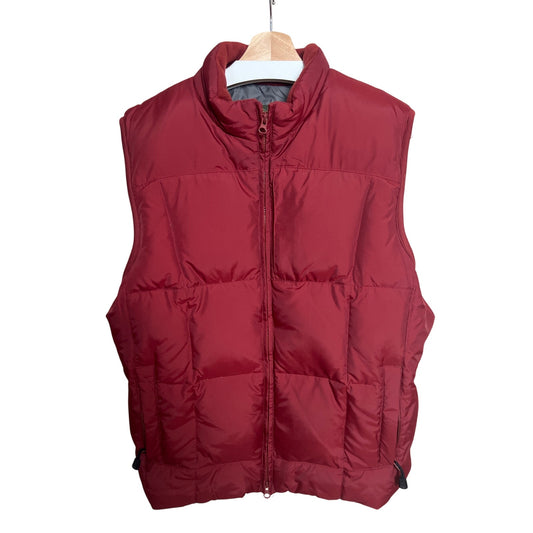 Eddie Bauer Goose Down Puffer Vest Red Mens Size L
