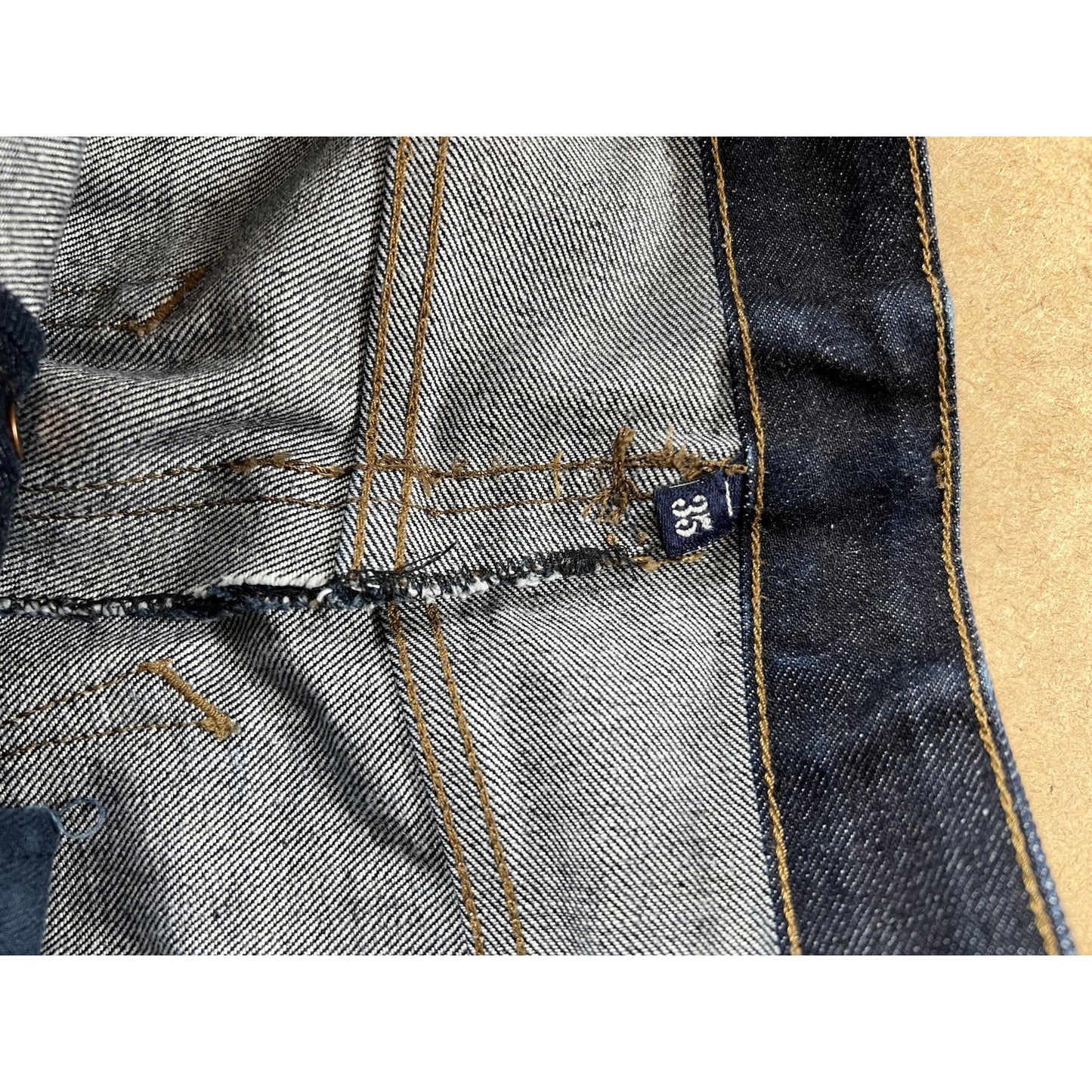 Avila Mens 35 Blue Chino Slim Tapered Denim Cotton 5-Pocket Flat Front Casual