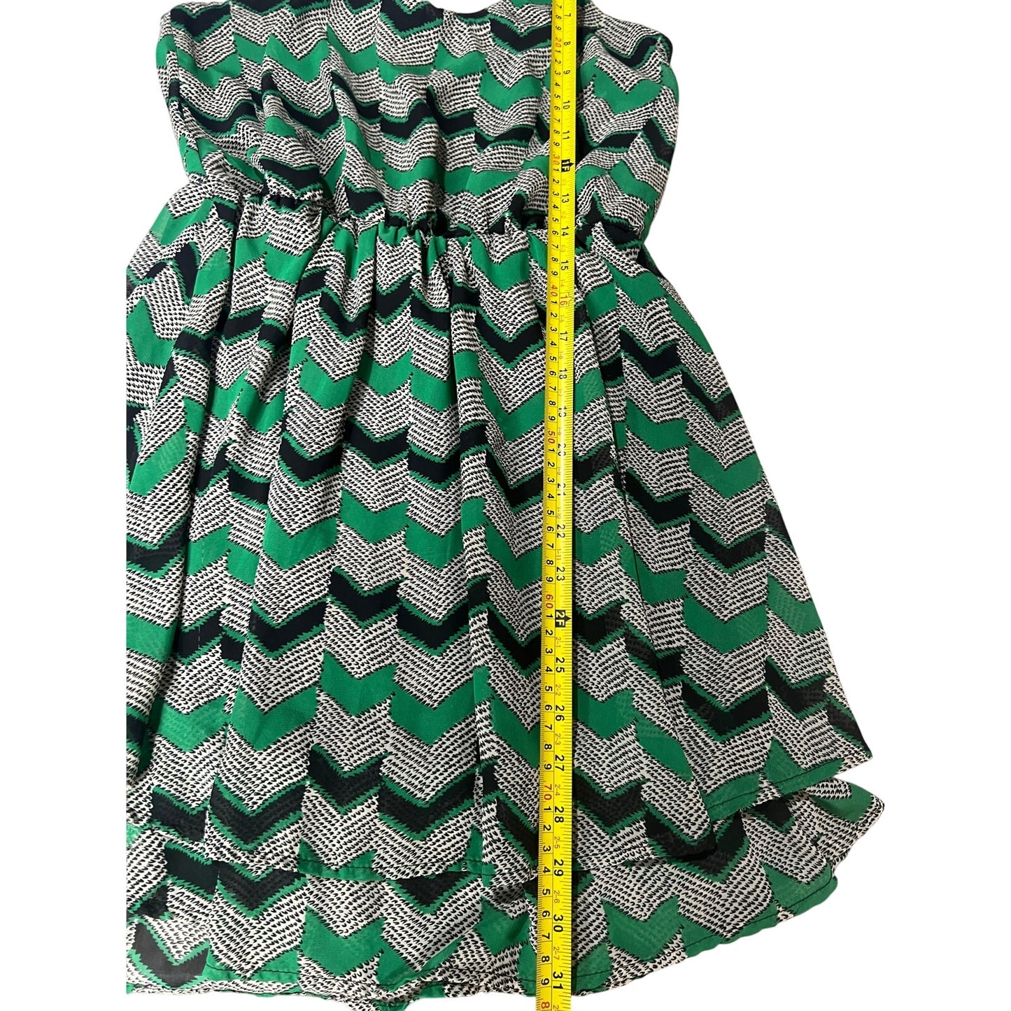 Audrey 3 + 1 Green Above Knee Mini Dress *Dimensions In Pictures*