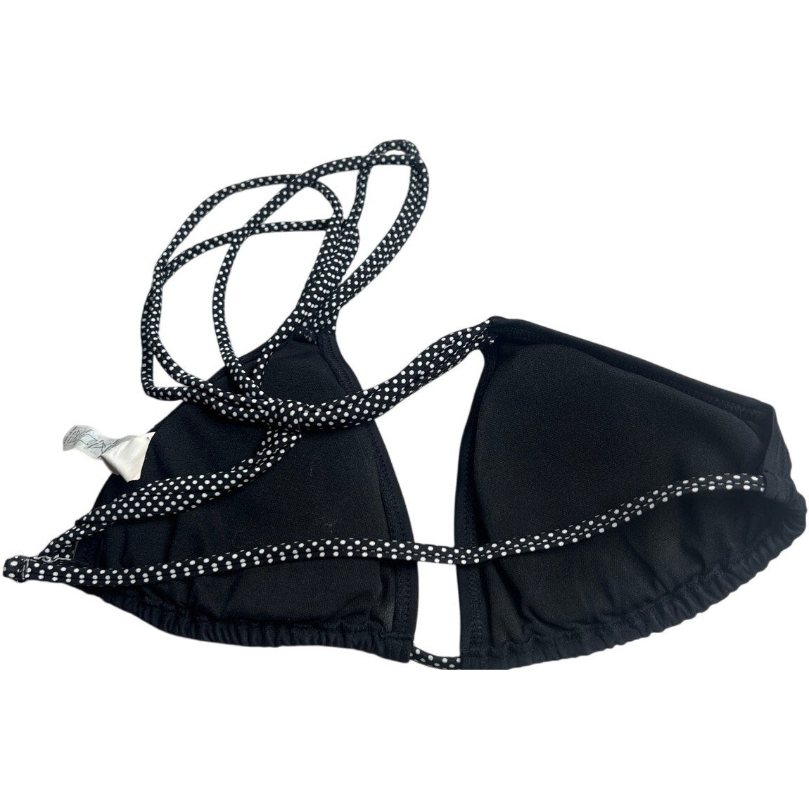 Damsel Shoulder Strap Black Swim Bikini Top Medium M