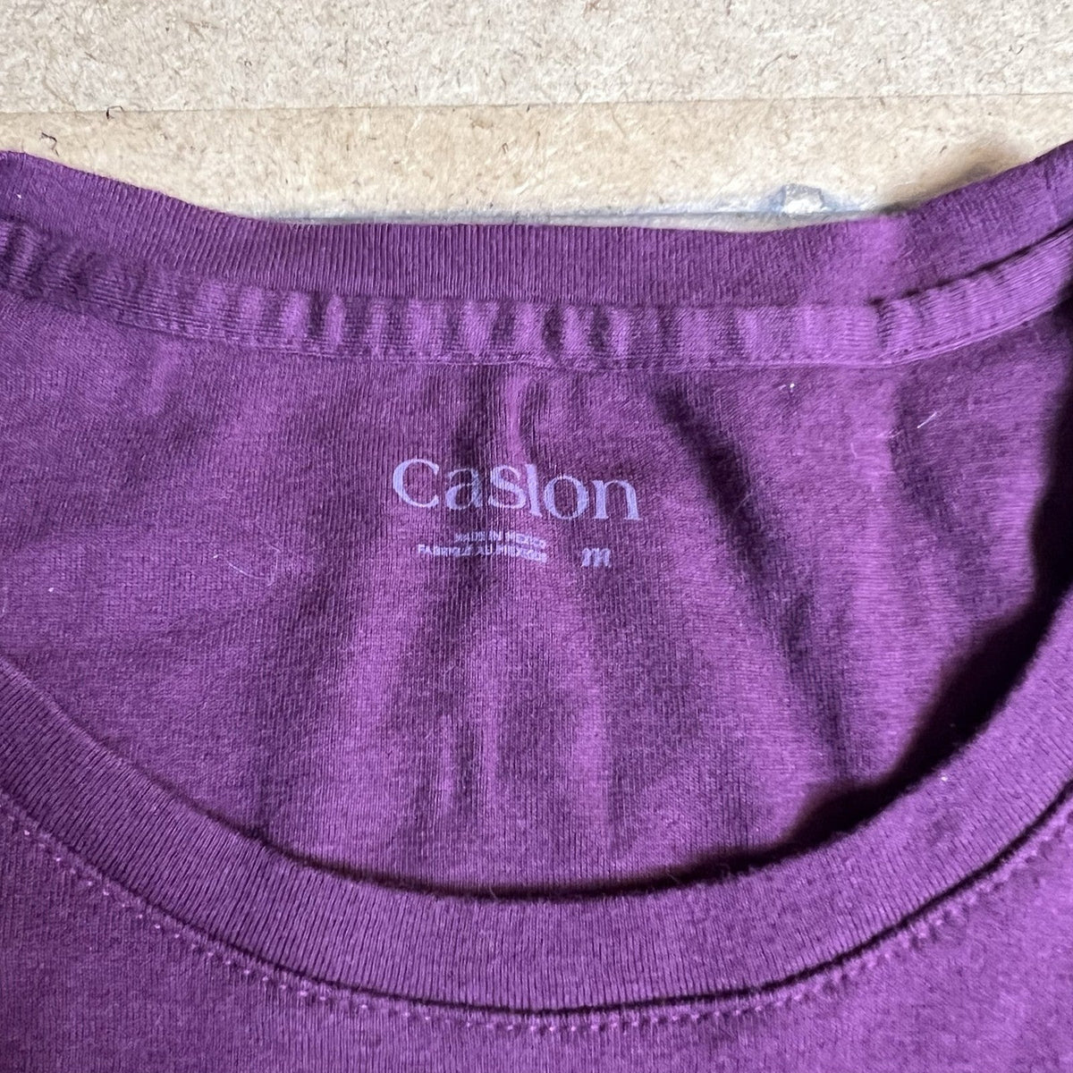 Caslon T-Shirt Womens M Purple Basic Crew Neck Long Sleeve Jersey Tagless