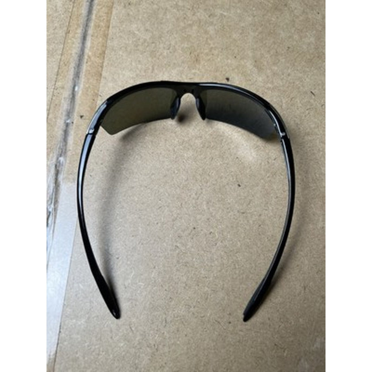 Sunglasses Mens Black Wrap Blue Mirrored Reflective Plastic Frame Wraparound