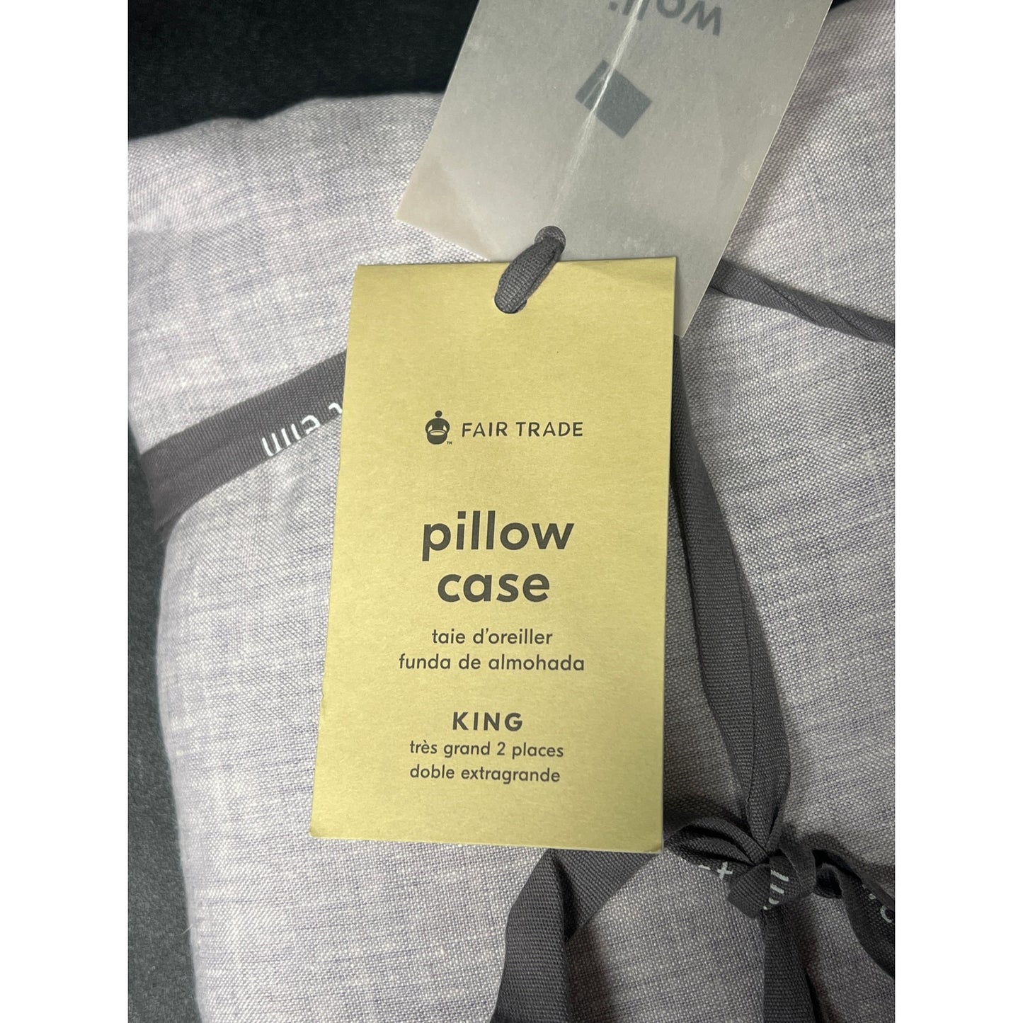 NWT West Elm Gray Pillow Cover King Square Textured Modern