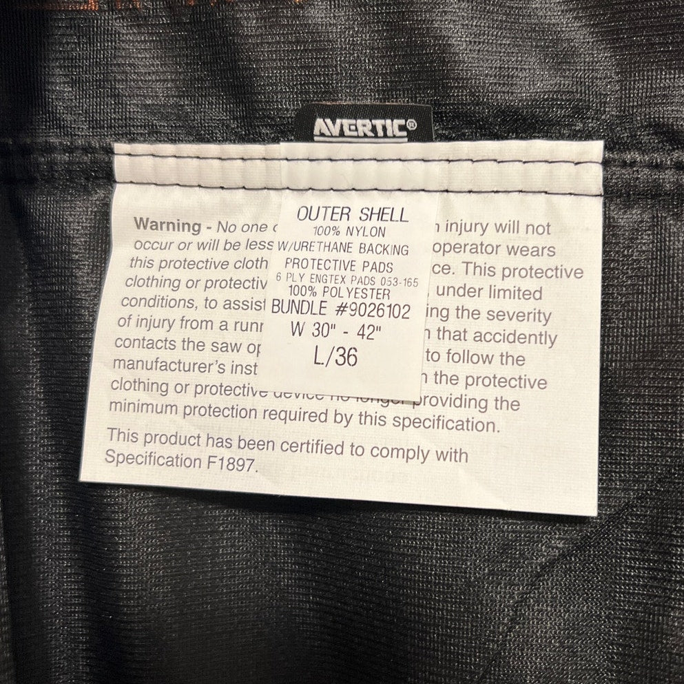 STIHL Chainsaw Leg Protection Pants Large Size 36 Avertic 100% Nylon Aborist