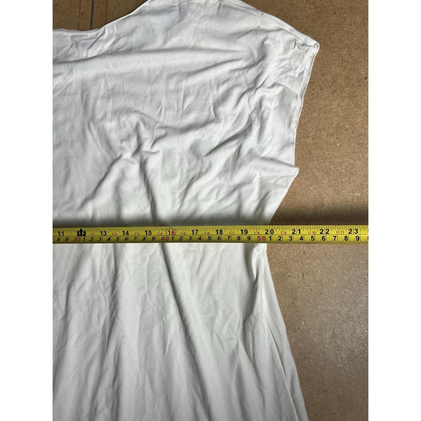 Laura Hlavac XL White Tunic Scoop Neck Cap Sleeve Sheer Hem Lightweight Casual