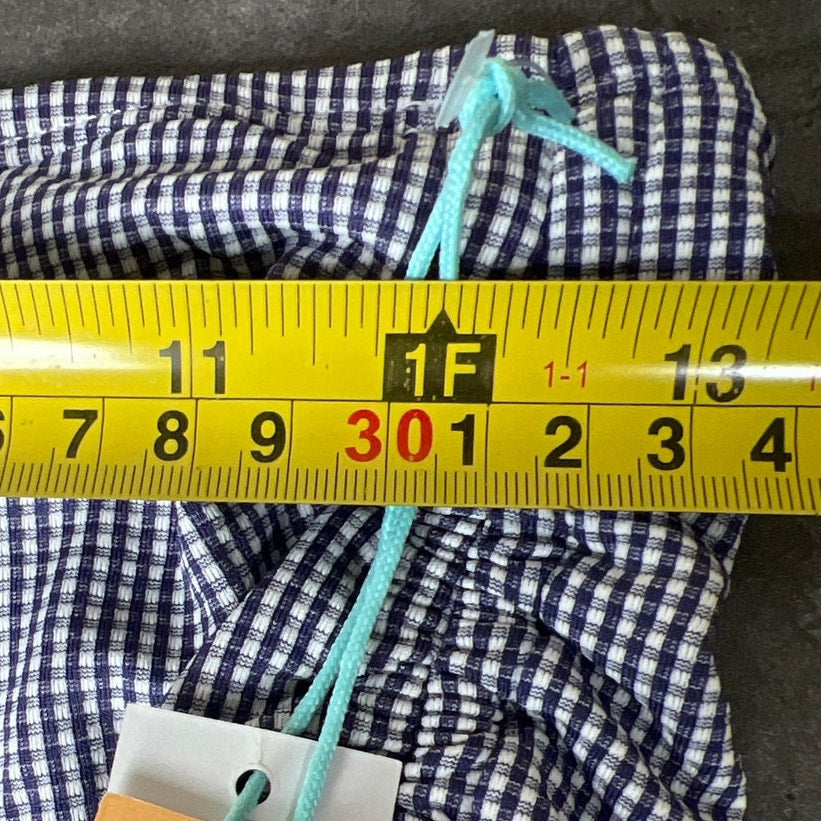 Kona Sol Swimwear Bikini Bottom Blue Striped OXford Small S NWT