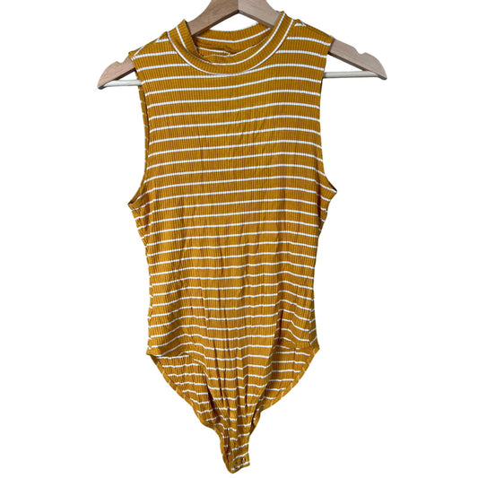 Forever 21 Women’s Yellow & White Bodysuit *Dimensions In Picture*