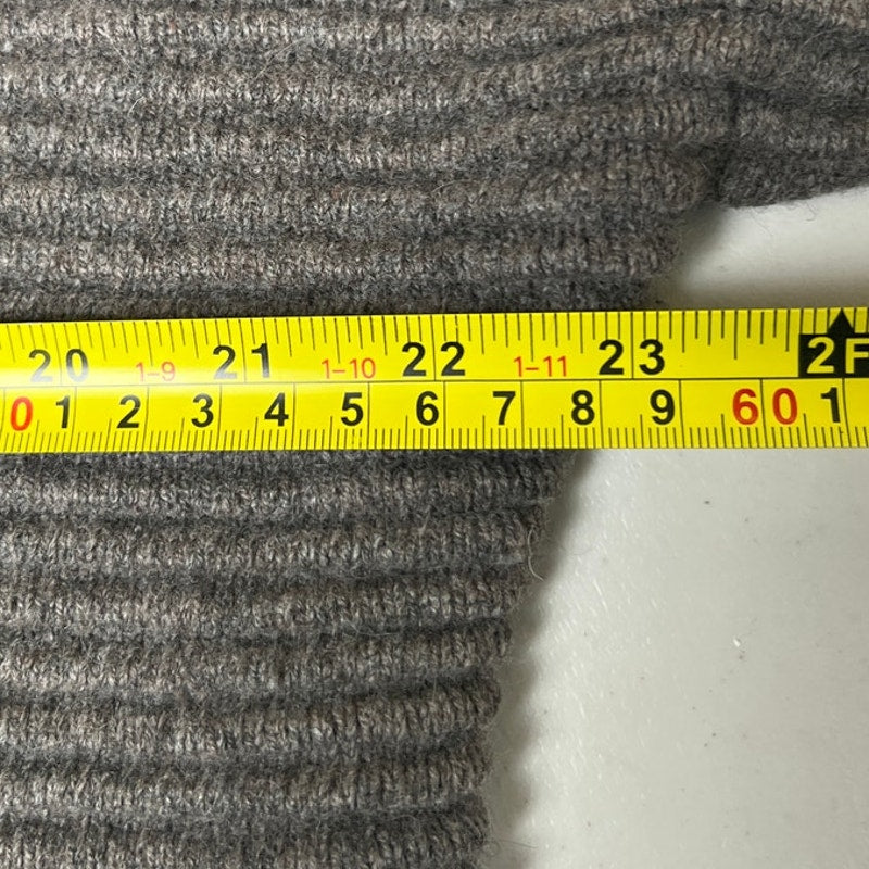 Madewell Knee-Length Gray Cardigan Heavy Warm Knit XS