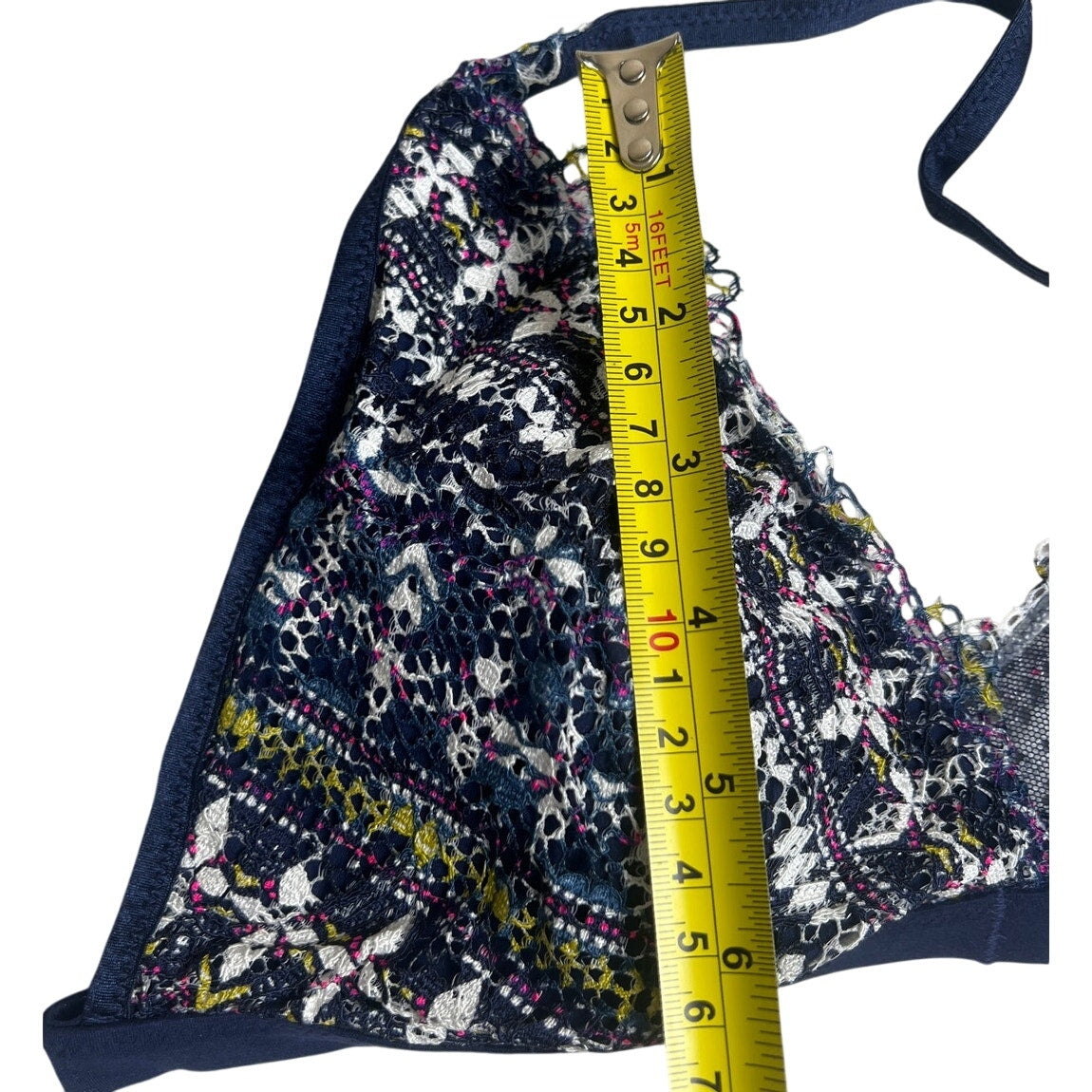 Victoria's Secret Body by Victoria Brallete XL Blue Floral Lace