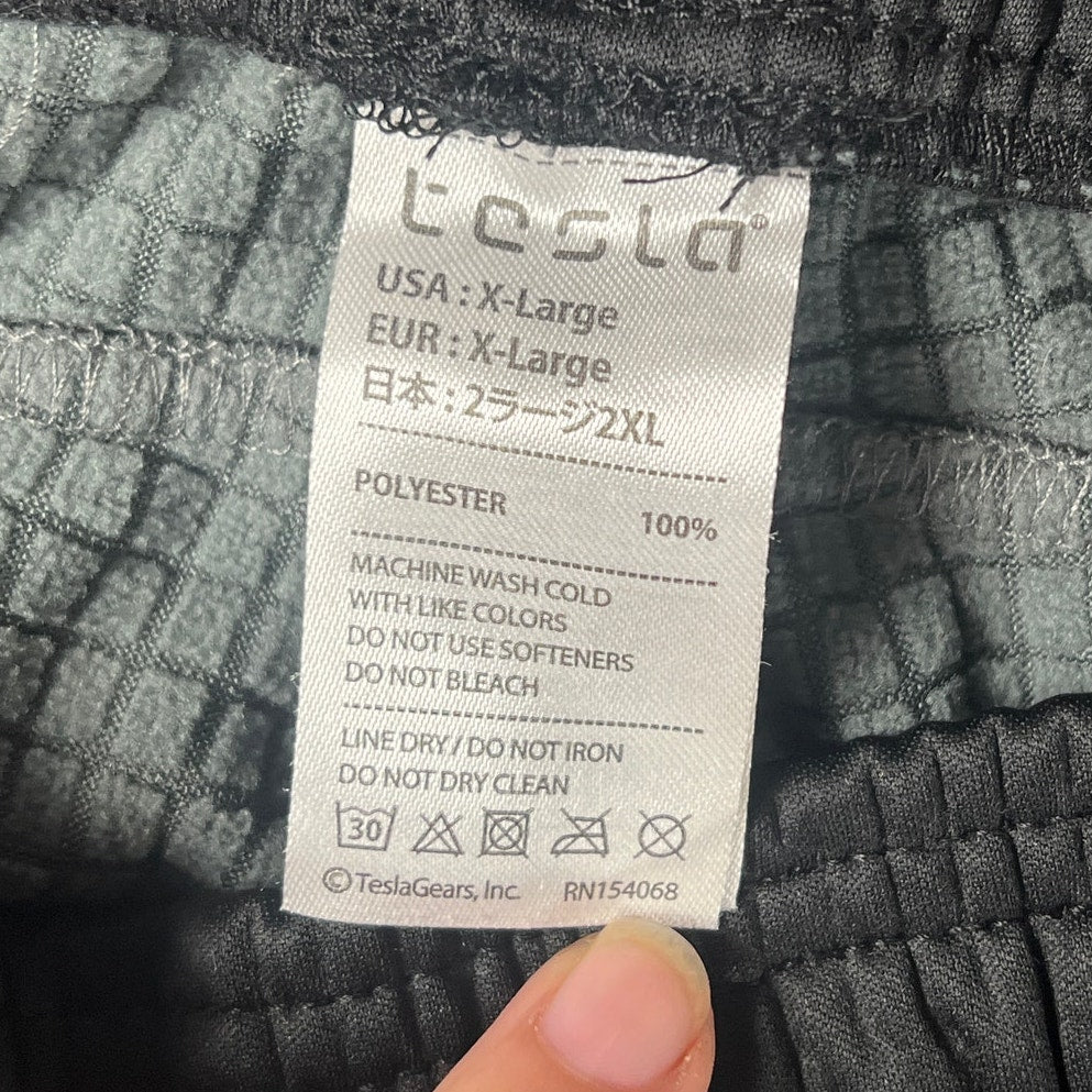 Tesla Size Large Polyester Black Sweatpants Athletic Pants Slim Skinny Fit