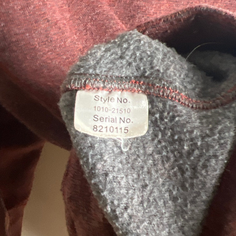 Mammut Sweater Women's XL Maroon Full Zip Logo Fleece Lined Sweatshirt Hoodie