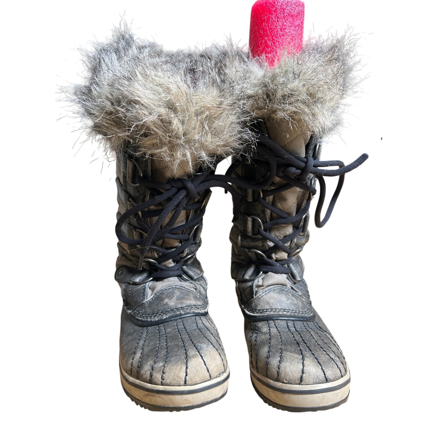 Sorel Womens Size 6 Tofino Gray Lace Up Waterproof Winter Snow Boots