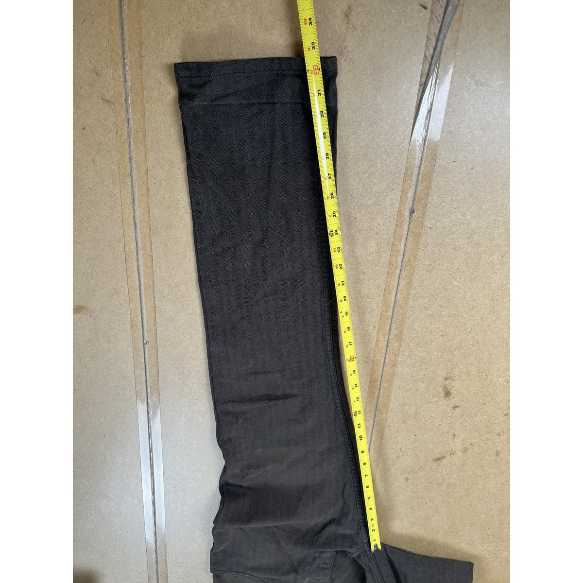 STOCK Pants Mens 33x32 Gray Chino Slim Denim Herringbone Cotton Flat Front