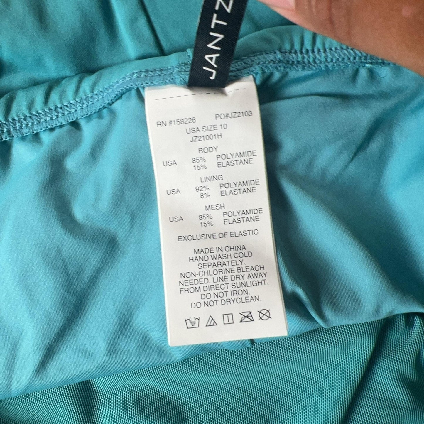 Jantzen Bottom Womens 10 Blue Hipster Lined Tummy Control Bikini Swimwear