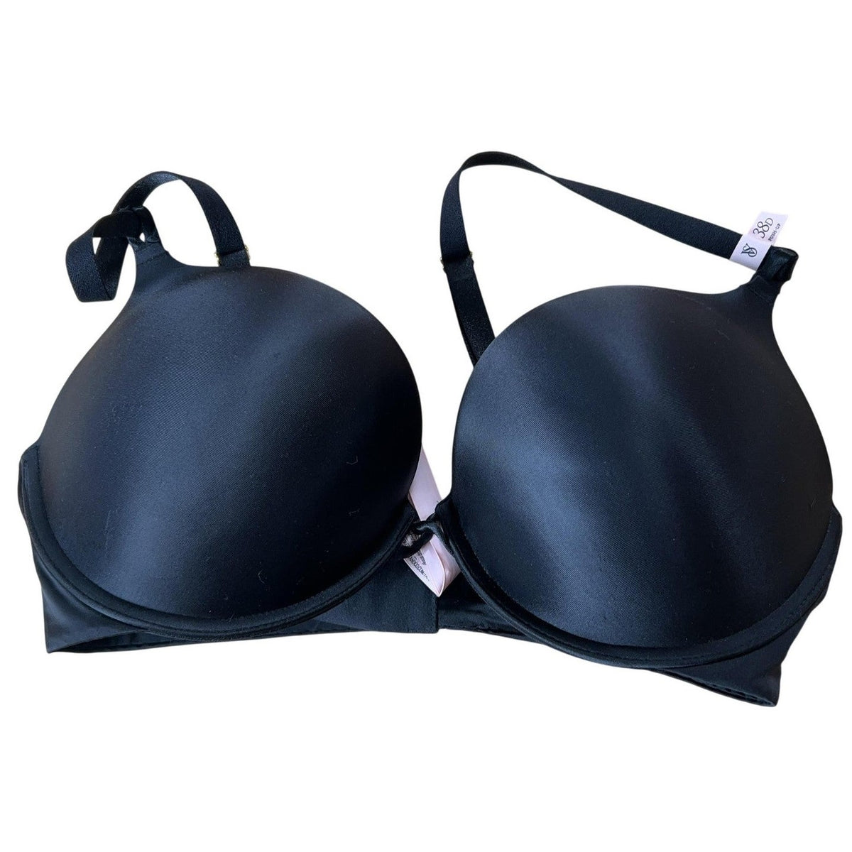Victoria's Secret Bra Womens 38D Black T-Shirt Molded Padded Underwired