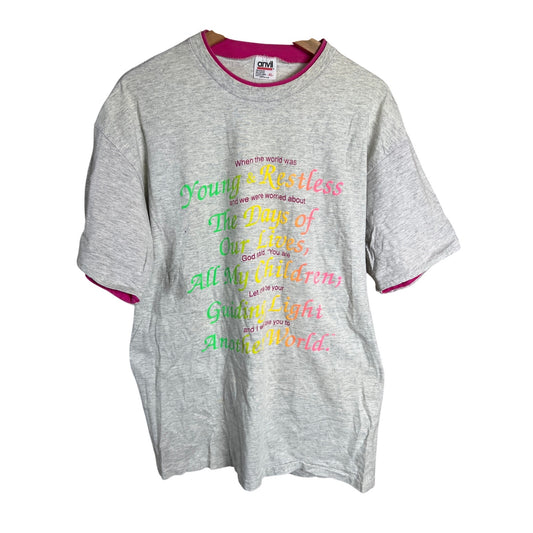 Vintage Biblical Soap Operas T-Shirt Gray Anvil XL