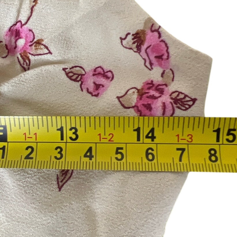 Cinnamon Girl Size 2 Top White Floral Pink Print