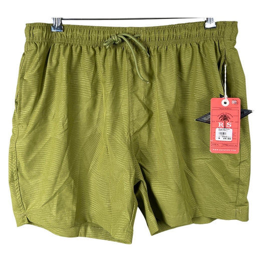 Rayasun Island XL NWT Inspired Volley Me Linear Stamp Print SHorts