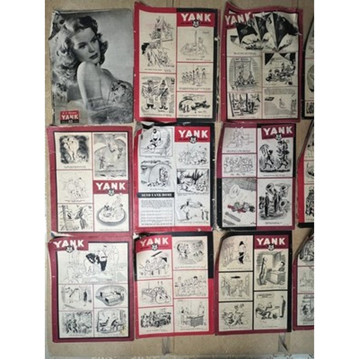 YANK The Army Weekly Magazines Lot WWII British Edition Made In United Kingdom