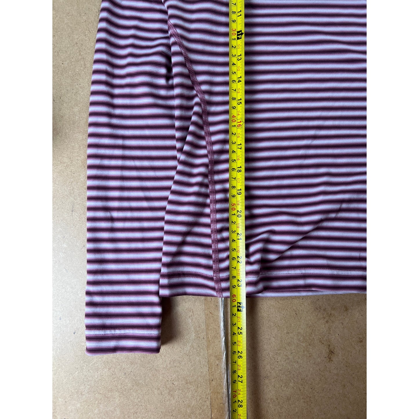 Mountain Hardwear Small Purple Striped Womens 1/4 Zip Performance Pullover