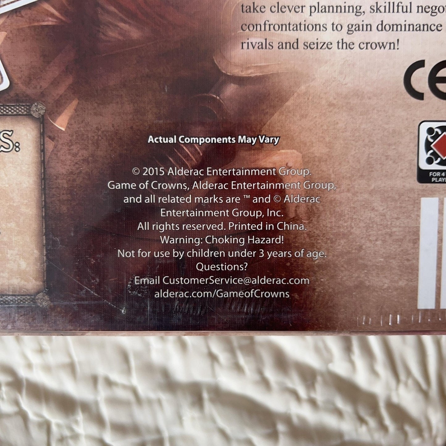 AEG Game Of Crowns Board Game 2015 Complete Sealed Strategy 4-9 Players