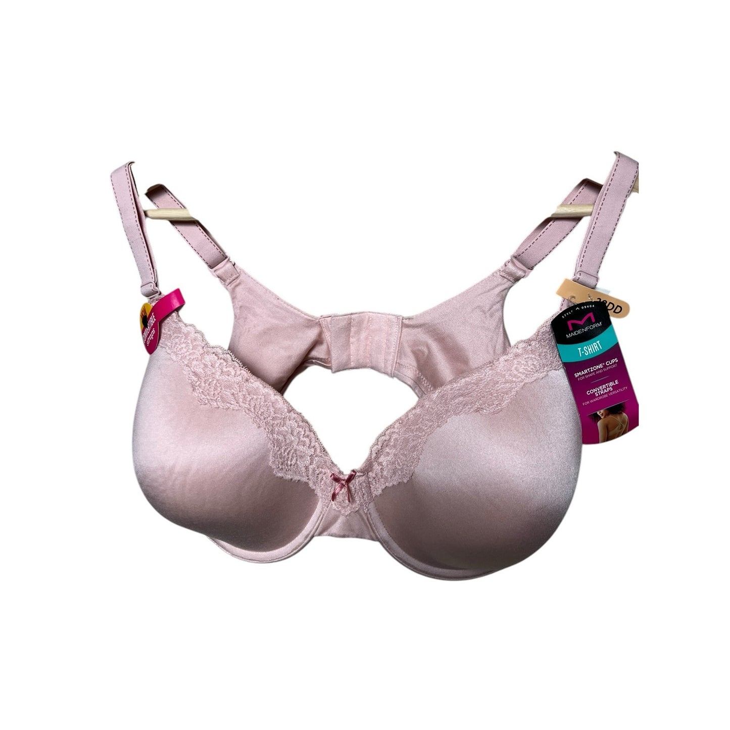Maidenform T-shirt Bra Smartzone Cup 38DD Pink Bra NWT