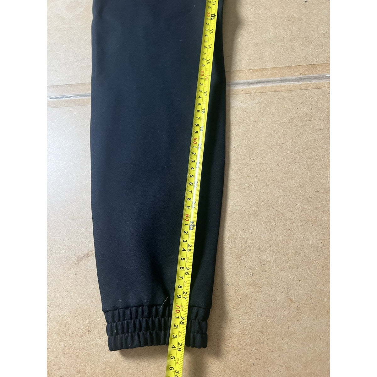 SPANX Pants Womens M Black Jogger Elastic Waist Pockets Tapered Cuffed Stretch