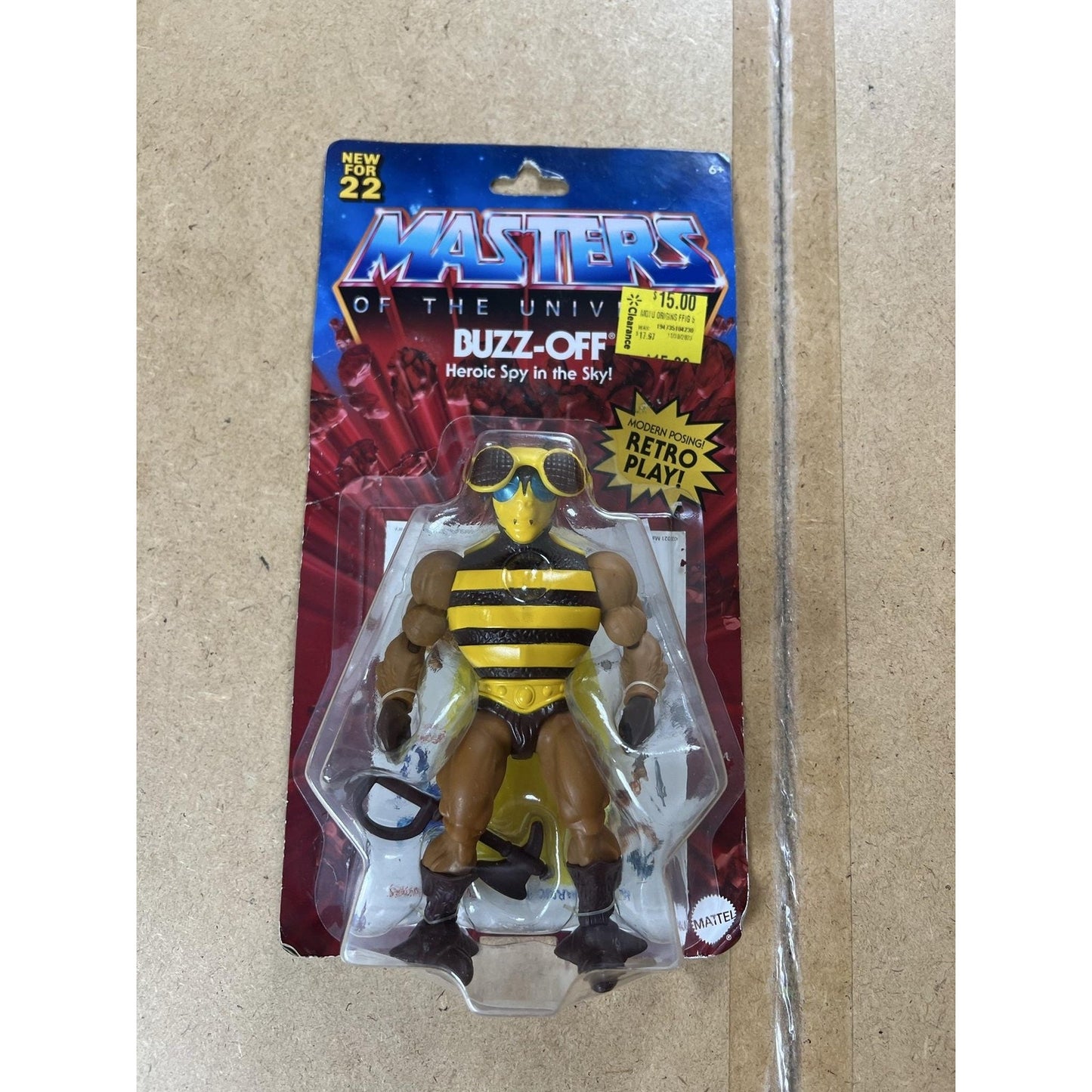 Mattel Masters Of The Universe Buzz-Off Yellow Bee Figure Made In China