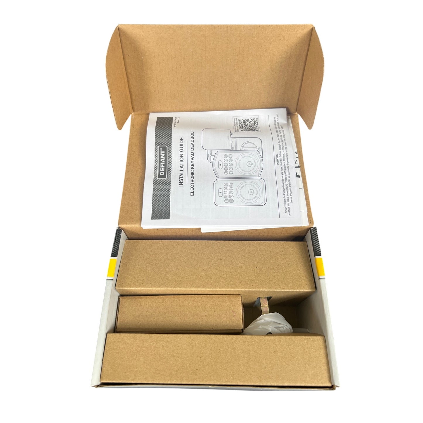 Defiant Electronic Deadbolt Single Cylinder NEW Satin Nickle Finish