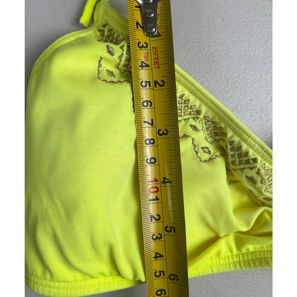 PINK Victoria Secret Size Medium Yellow Swim Top Bikini