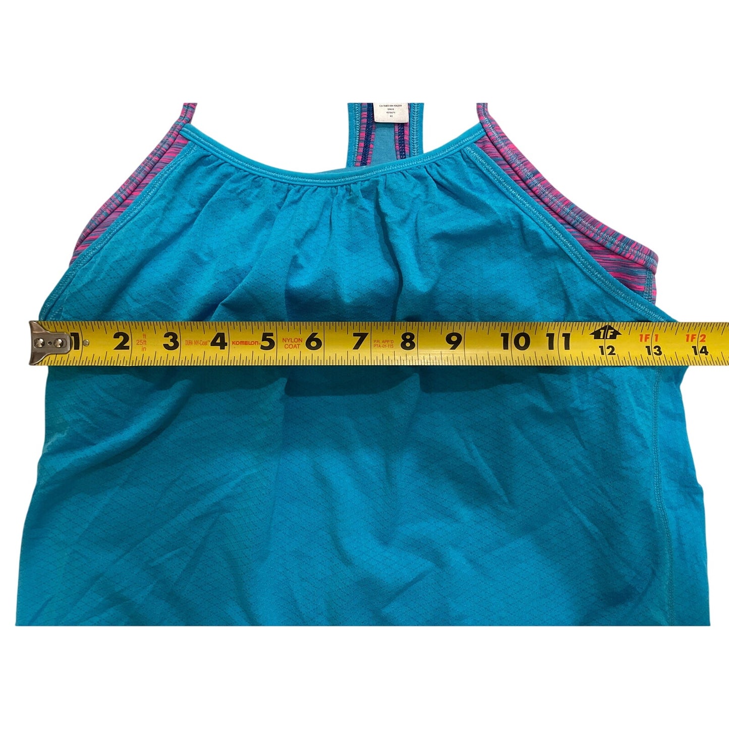 ivivva by Lululemon Girls Blue & Pink Double Dutch Tank Top Size 12 - EUC