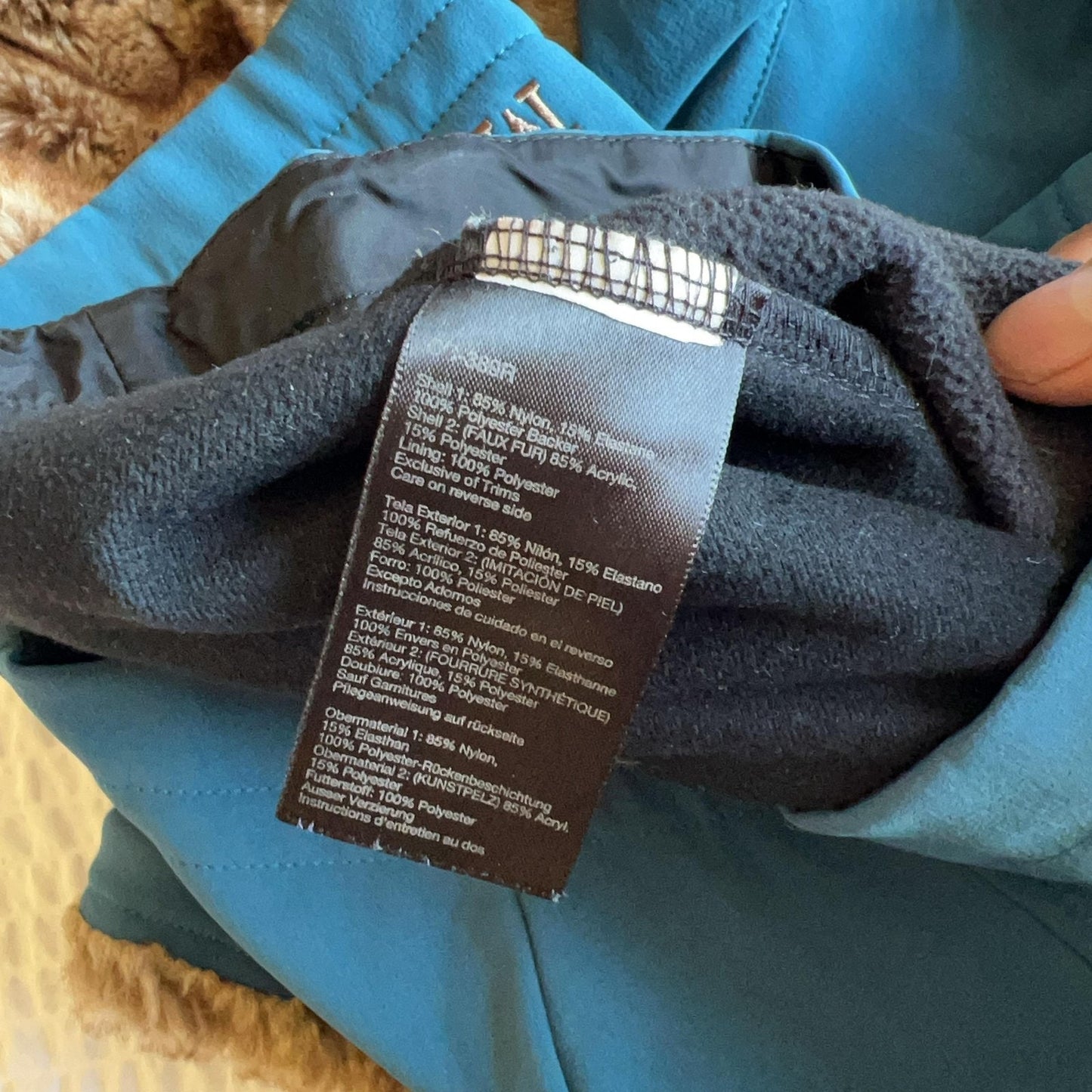 Marmot Vest Womens S Blue Hooded Lined Faux Fur Pockets Slim Winter Fleece