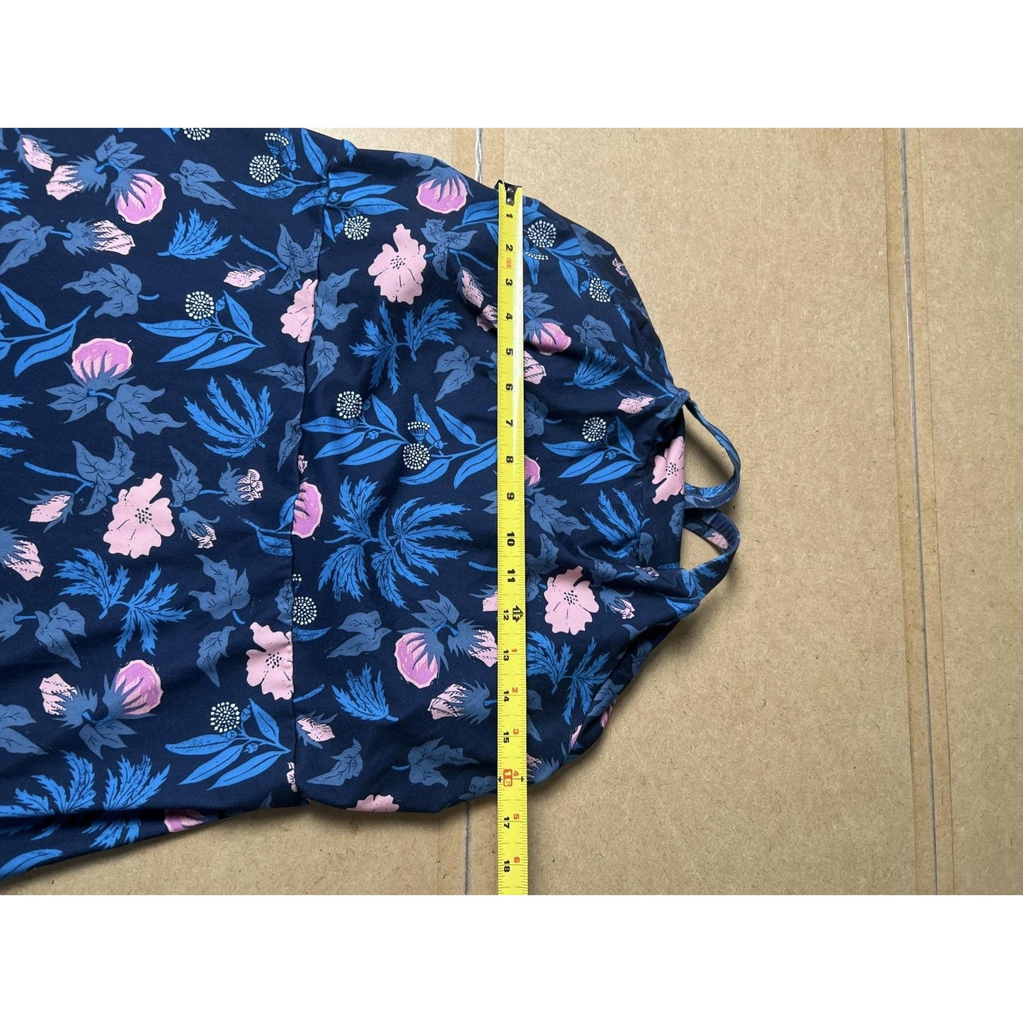 Patagonia Dress Womens XL Blue Floral Sundress Halter A-Line Lined Jersey Travel