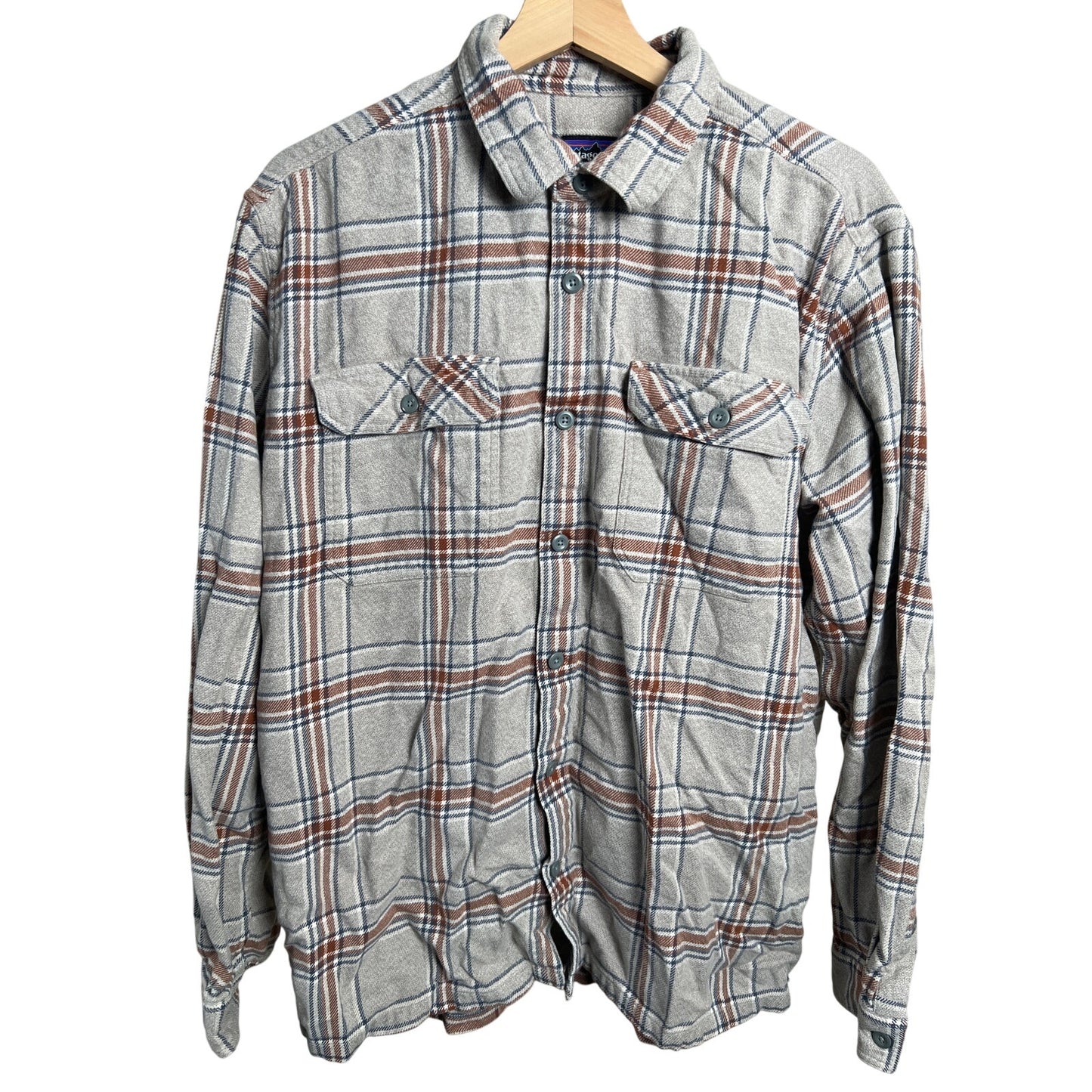 Patagonia Organic Cotton Button Up Large Fjord Flannel Shirt