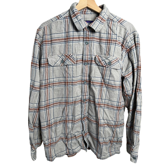 Patagonia Organic Cotton Button Up Large Fjord Flannel Shirt