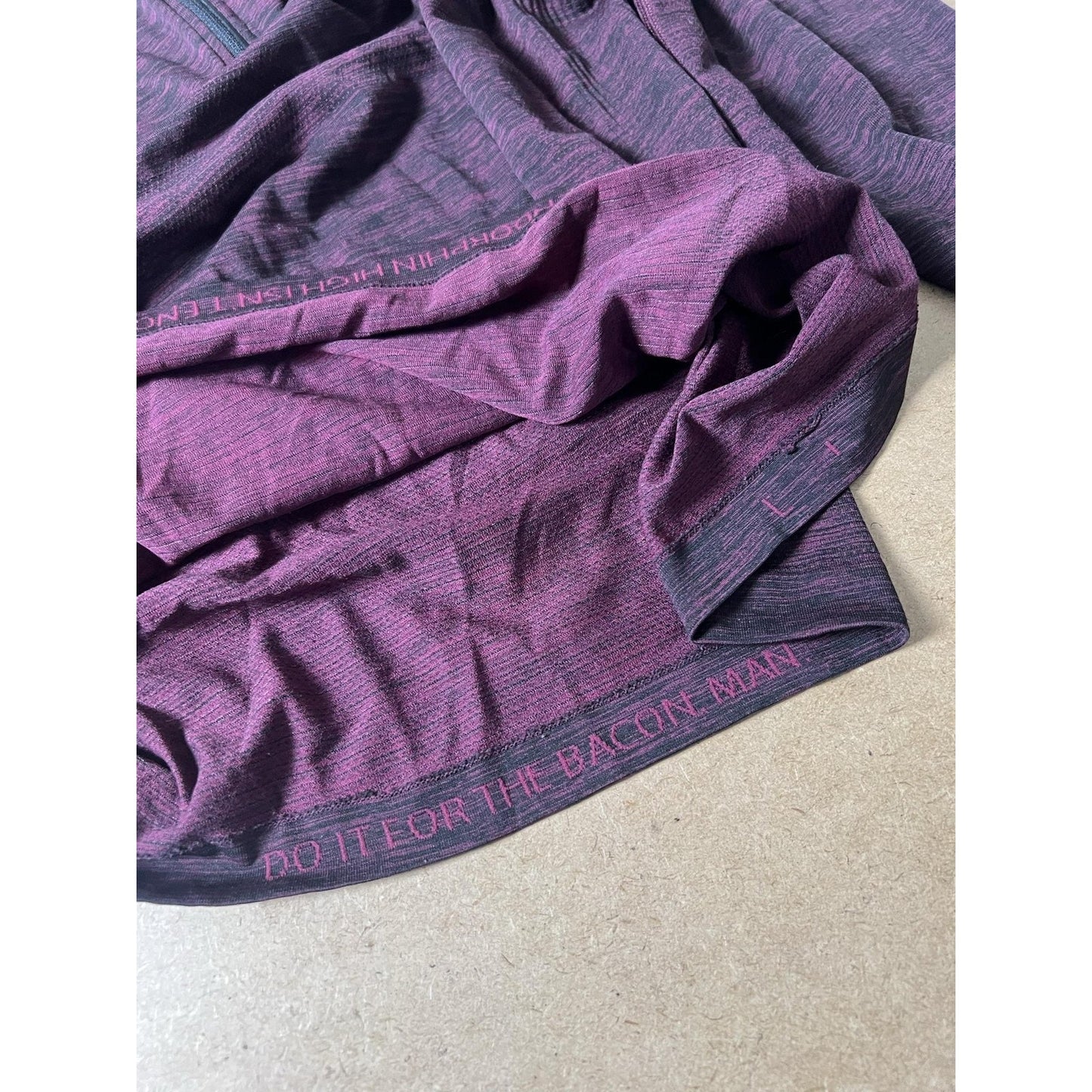 Lululemon Mens L Purple Pullover Mock Neck 1/4 Zip Knit Zipper Lightweight