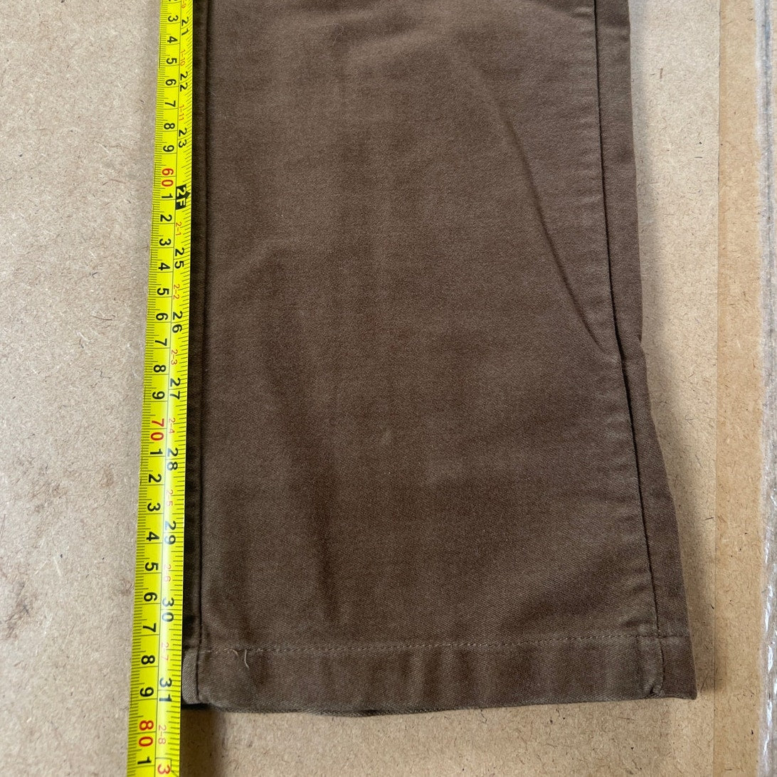Tedelon 30x31 Chino Khaki Brown Dress Pants Men's Pocketed