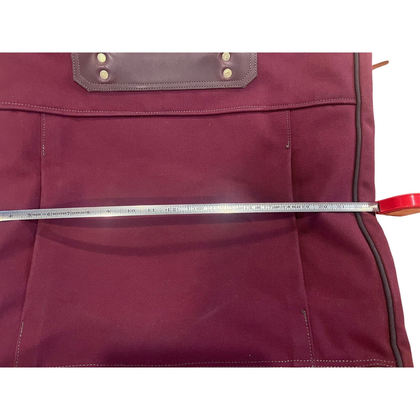 Duluth Pack Sportsman's Garment Bag In Waxed Canvas Burgundy EUC