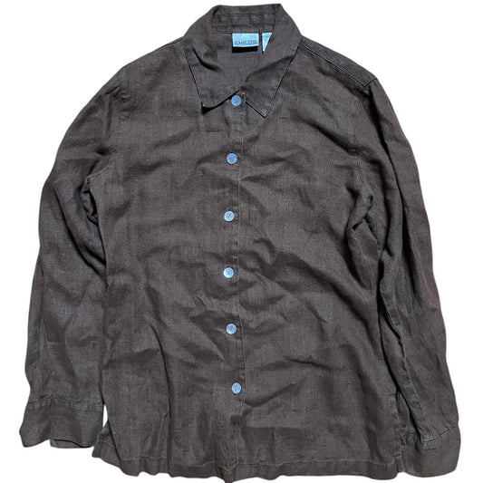 Chico's Women's Button Up Long Sleeve Brown Size 8