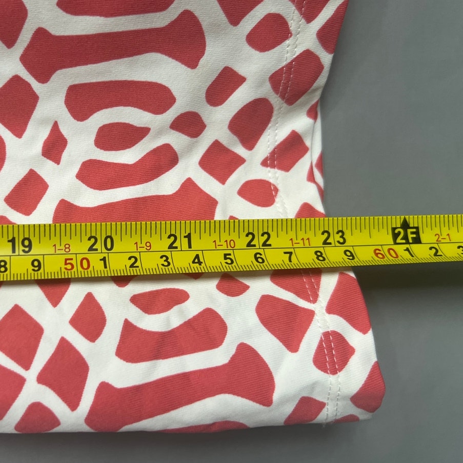 J McLaughlin Nylon Women Pink Geometric Dunham Ruffle Top XS