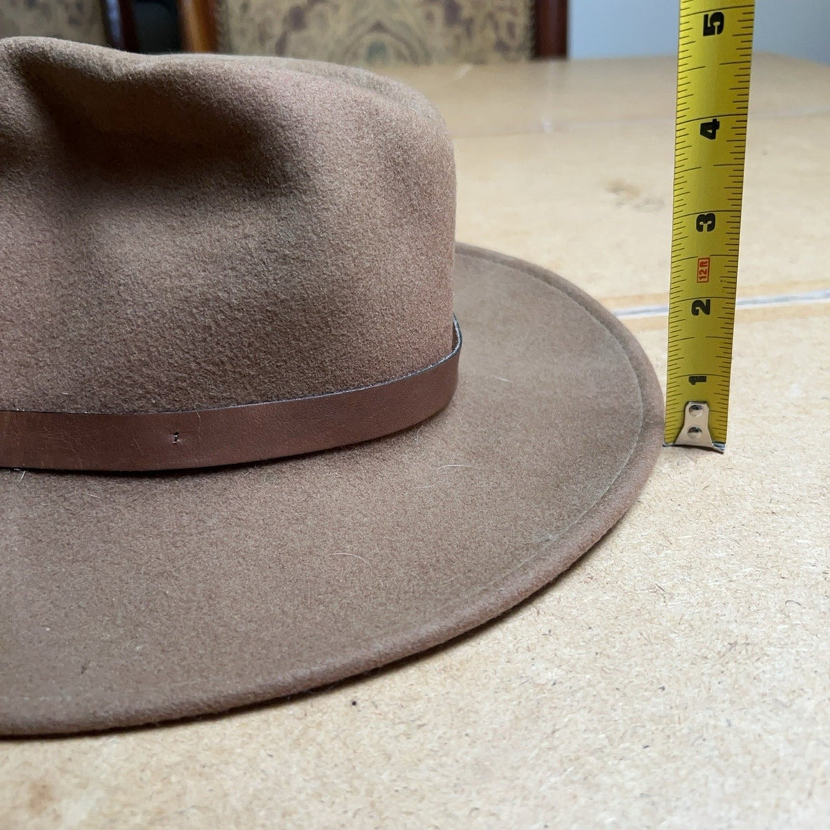 Pendleton Hat Fedora Mens One Size Brown Wool Leather Felt Adjustable Casual
