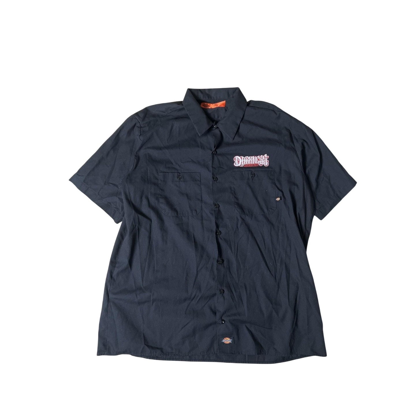 Dickies Shirt Mens 2XL Black Short Sleeve Button Up Workwear Surly Brewing