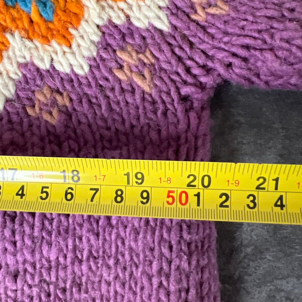 Vintage Nuca Hausi 100% Cotton Large Made In Ecuador Knit Sweater