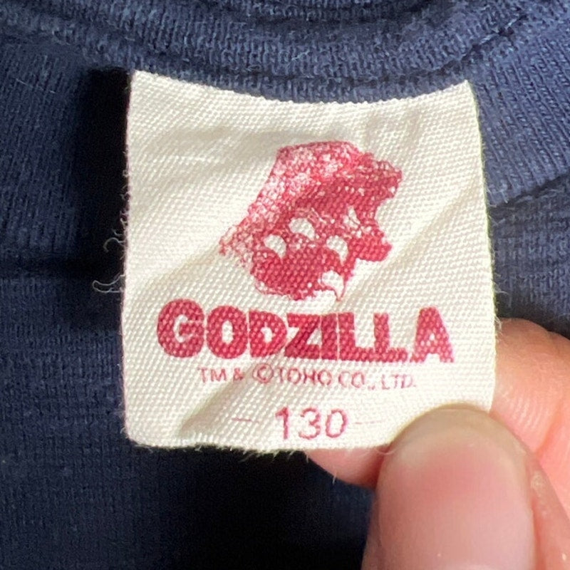 Godzilla Toho Toddler Ukiyoe Wave Shirt Size 130 100% Cotton