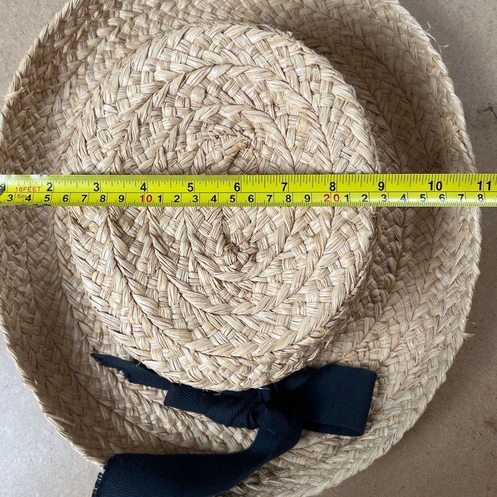 Vintage 80's Helen Kaminski CLASSIC 5 Handcrafted Rafia Brim Up/Down HAT