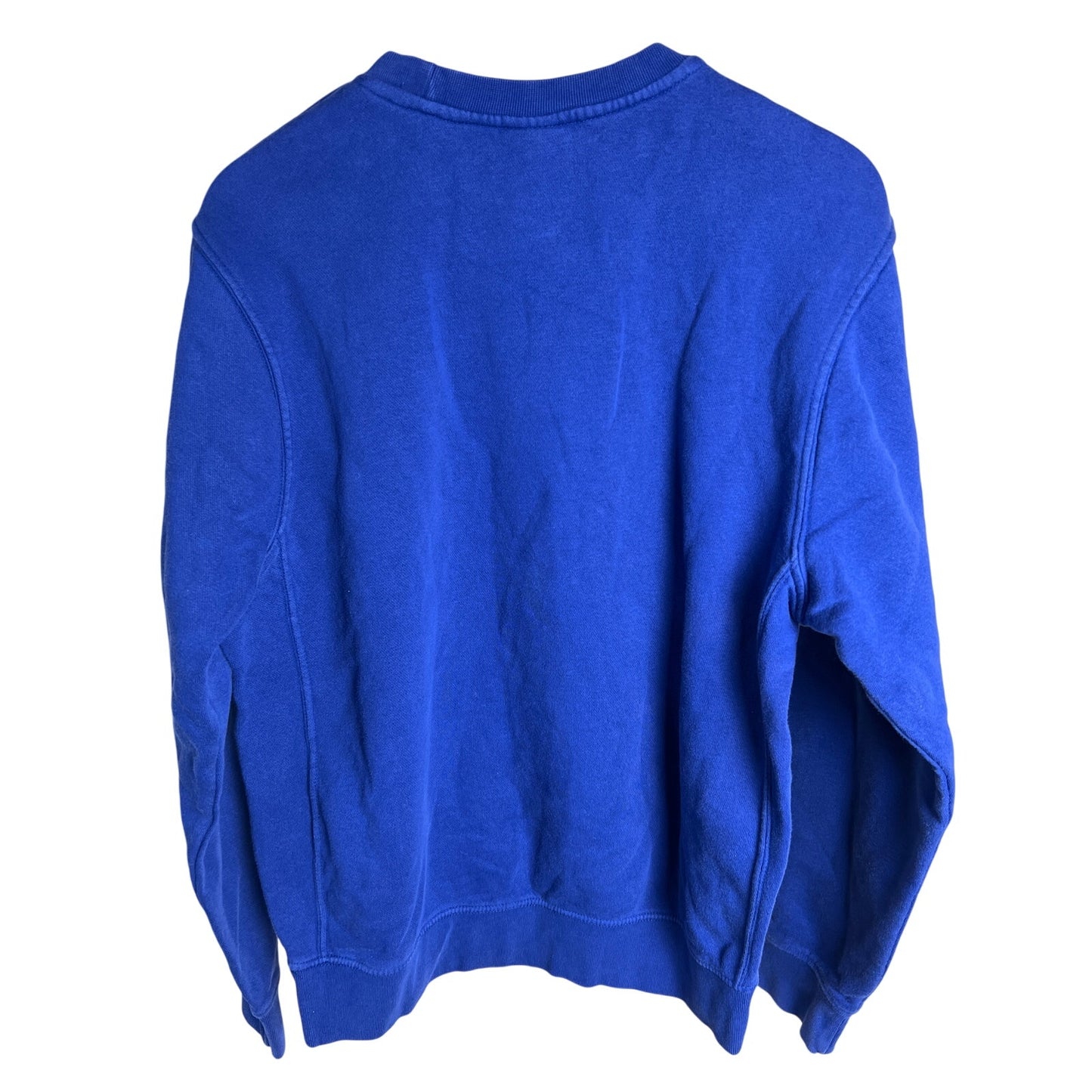 Nike Blue Floral Swoosh Embroidered Crewneck Pullover Size Small