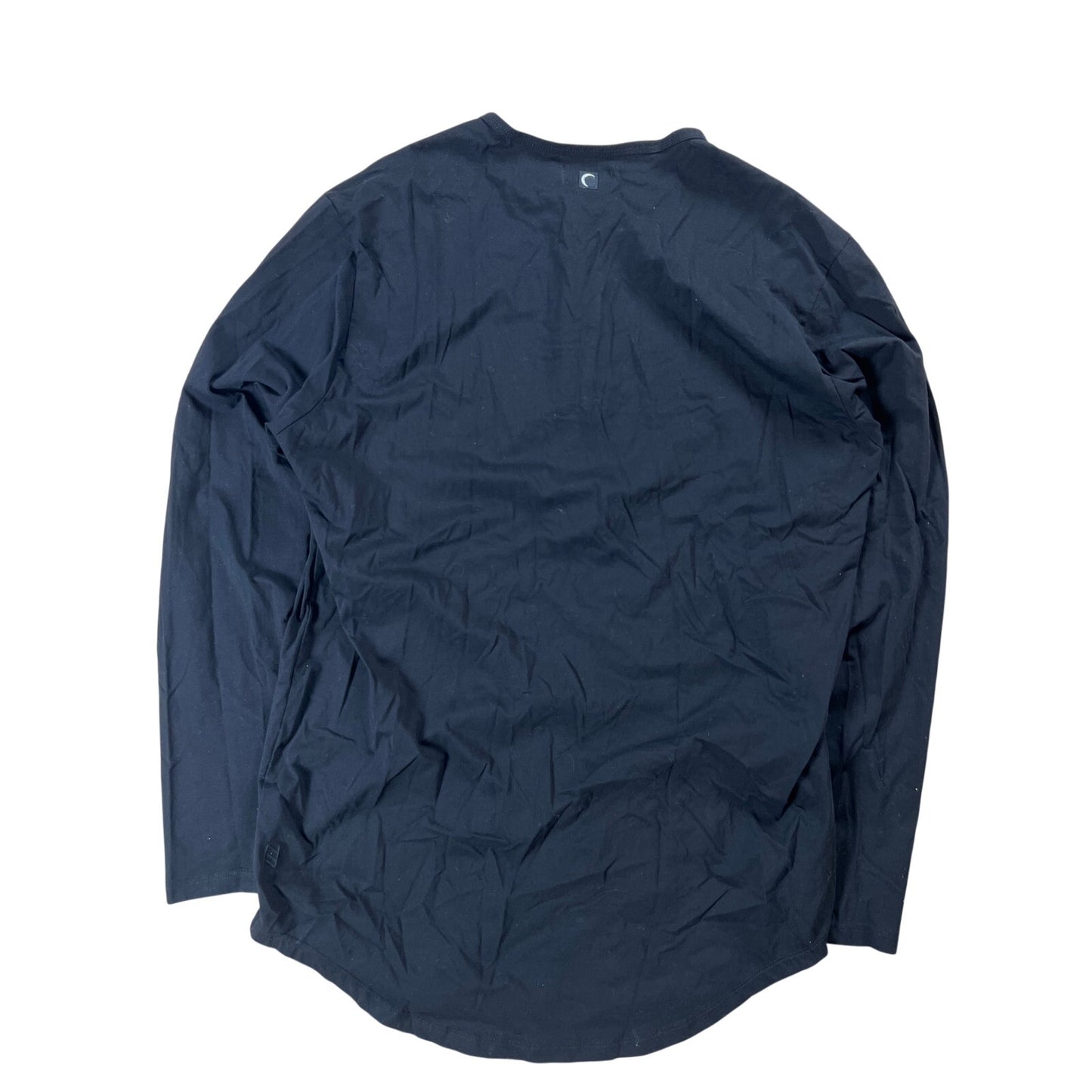 Zyia Active Men's Black Long Sleeve Henley Shirt Top Size M