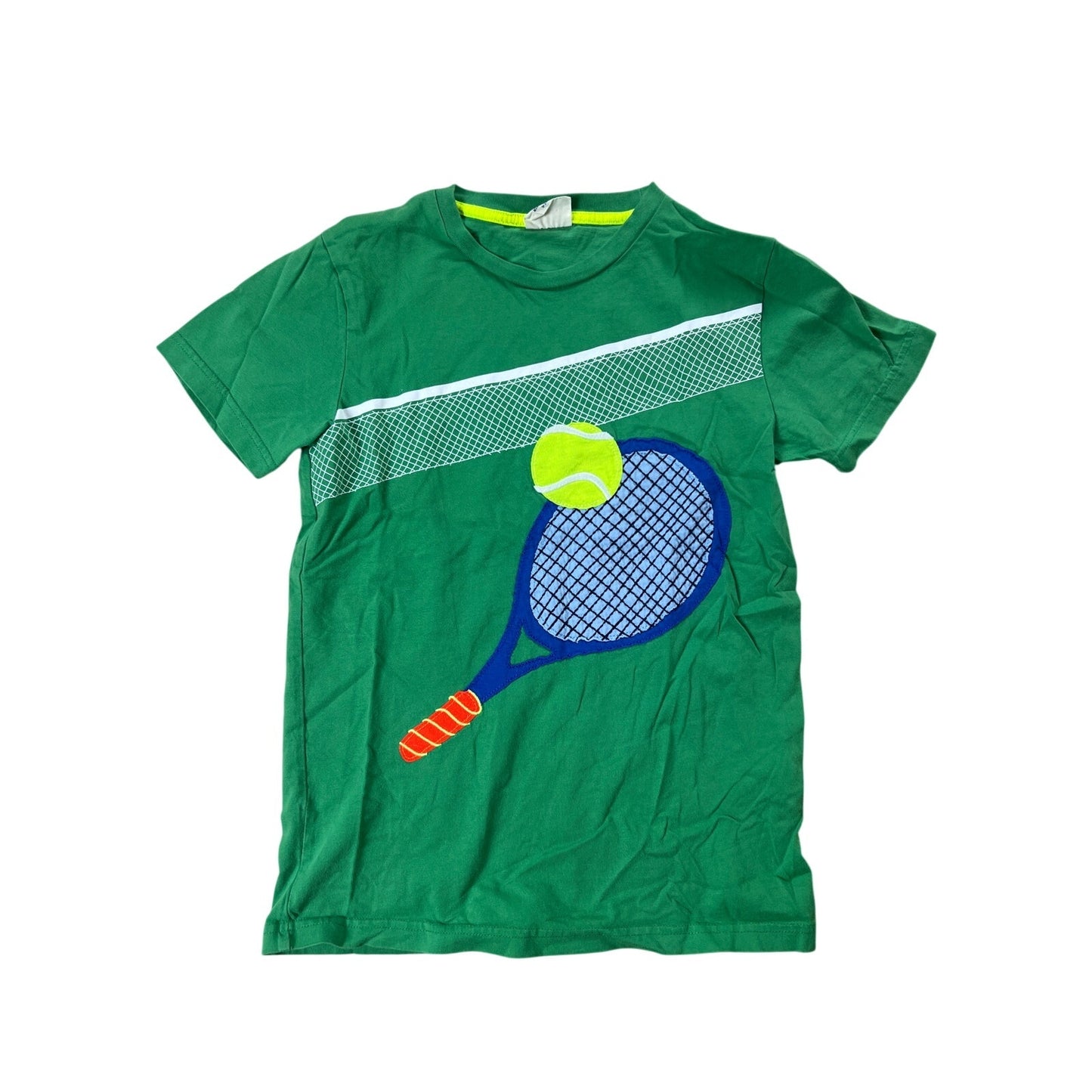 Mini Boden Blue With Green Tennis Racket 9-10Y T-Shirt