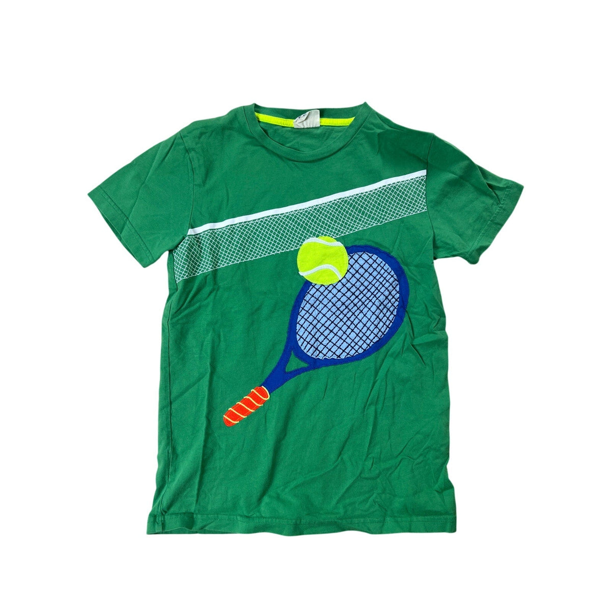 Mini Boden Blue With Green Tennis Racket 9-10Y T-Shirt